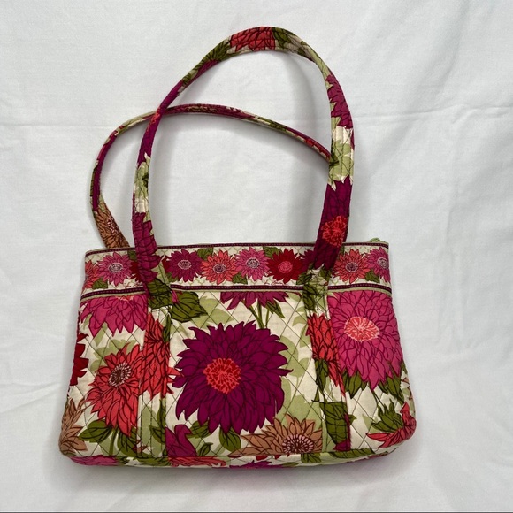 Vera Bradley Floral Pink Shoulder Bag 9.5”Hx14W - Picture 3 of 7